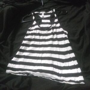 Black and White Striped Tank Top